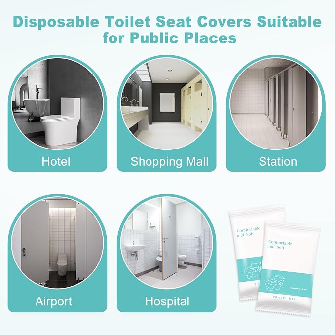 100 Packs Toddler Toilet Seat Covers Disposable, Disposable Toilet Seat Covers - Image 8