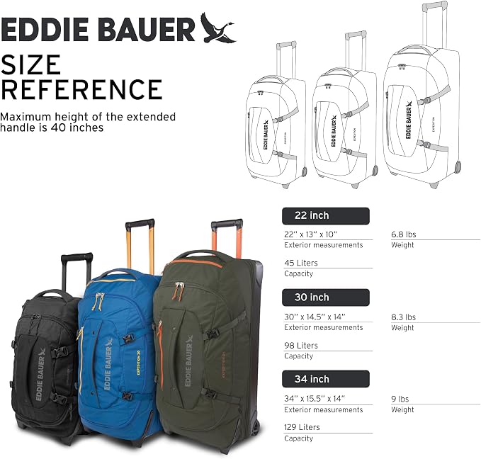 Eddie Bauer Expedition Rolling Duffel Bag - Image 3