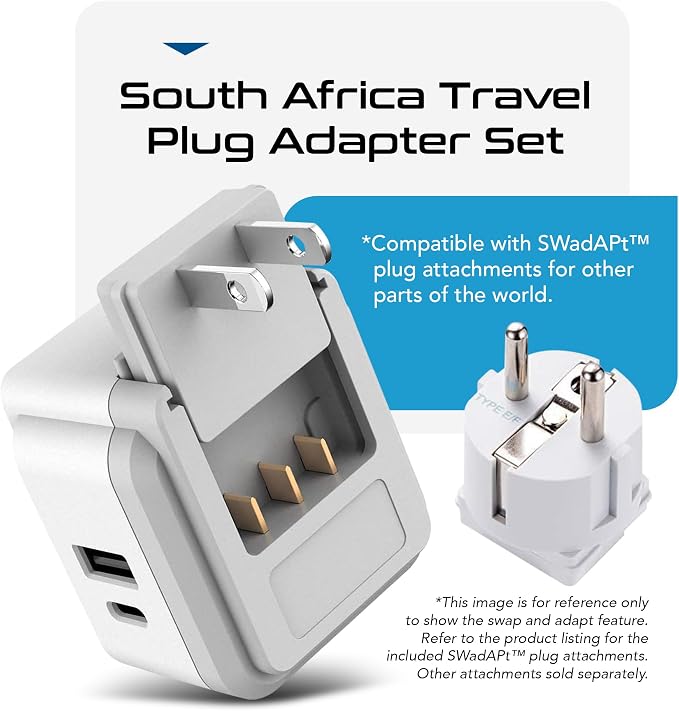 Ceptics South Africa Power Adapter Travel Set - 20W PD & QC - Image 5