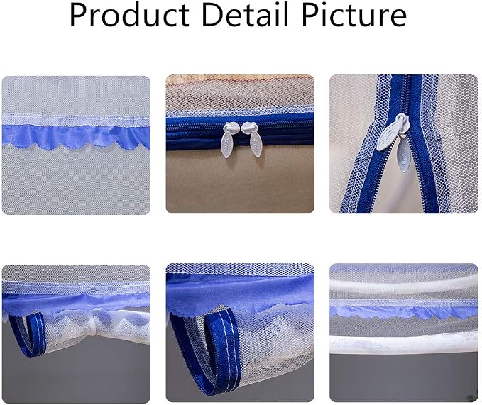 Pop-up Mosquito net Double Bed, L79 x W71 x H59 in Double Door Zip Portable - Image 5