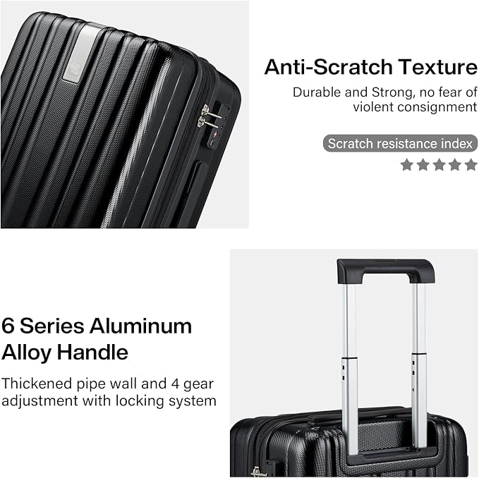 Hanke Expandable Hard Shell Luggage Sets 2 piece Carry on Luggage - Image 8