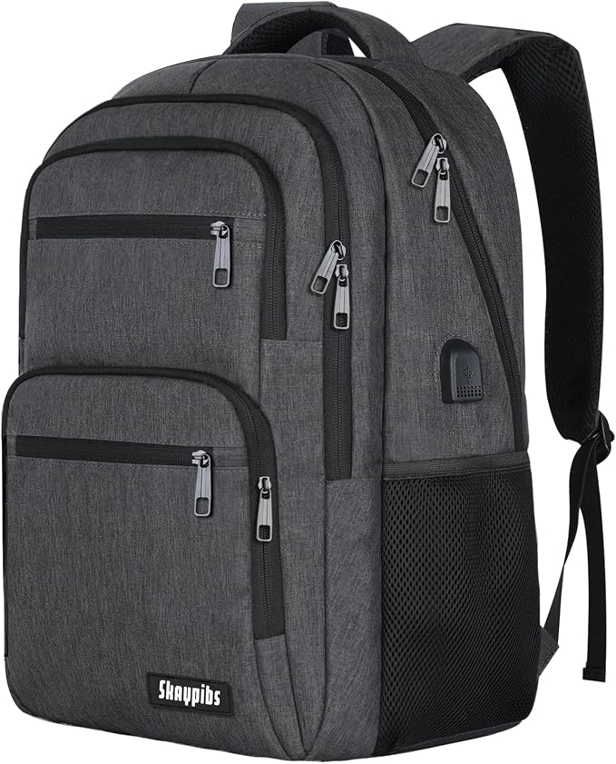 Backpck for Men Women, School Backpack for Boys Girls Teen, 15.6 inch Laptop by Skaypibs
