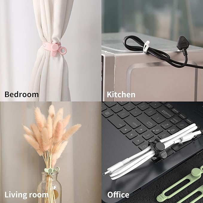 UMUST Silicone Cable Ties, Reusable Cable Management Organizer, Cable Straps - Image 5