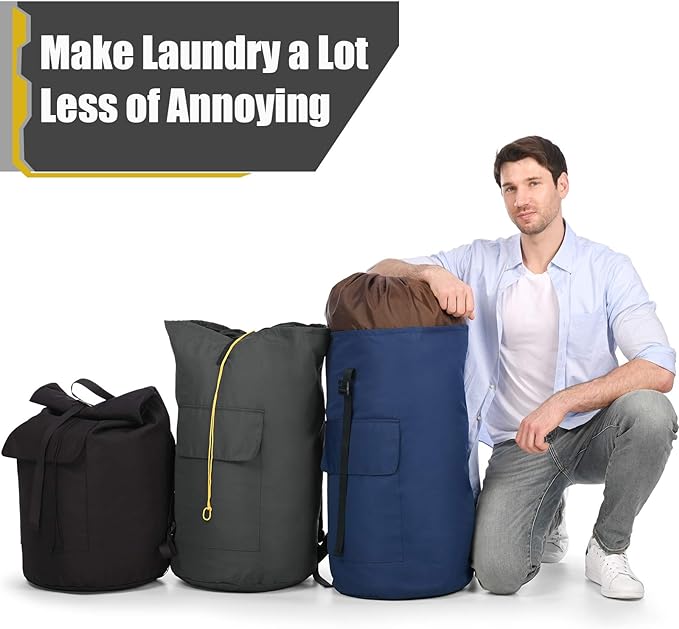 Backpack Laundry Bag, 115L Heavy Duty Extra Large College Laundry Backpack - Image 6