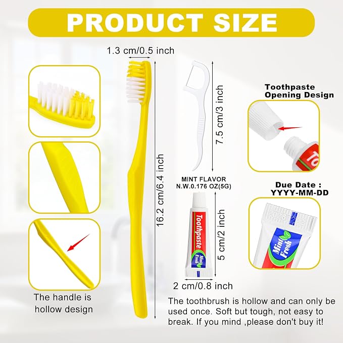 200pcs Disposable Toothbrushes - Image 4