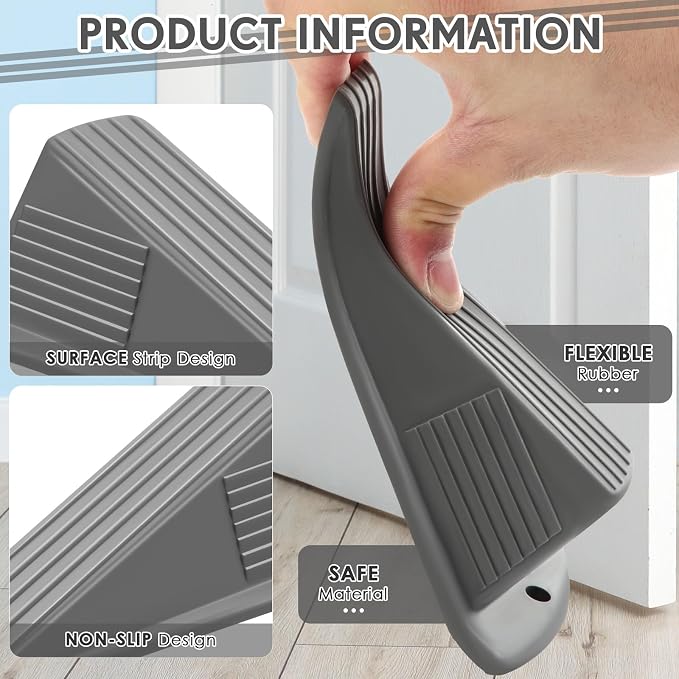 Frienda 12 Pcs Jumbo Door Stoppers Heavy Duty Door Stopper Tall up to 2inch - Image 4