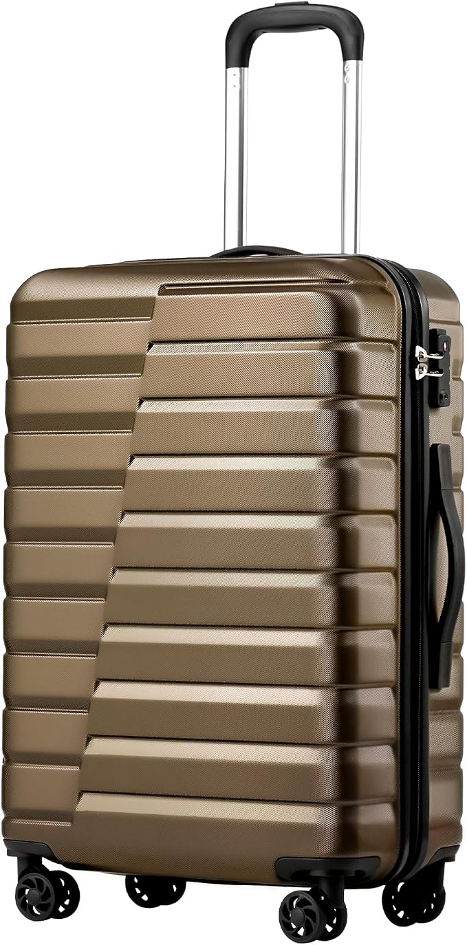 Coolife Luggage Suitcase Carry on Hardside PC+ABS Spinner TSA Lock Telescopic by COOLIFE