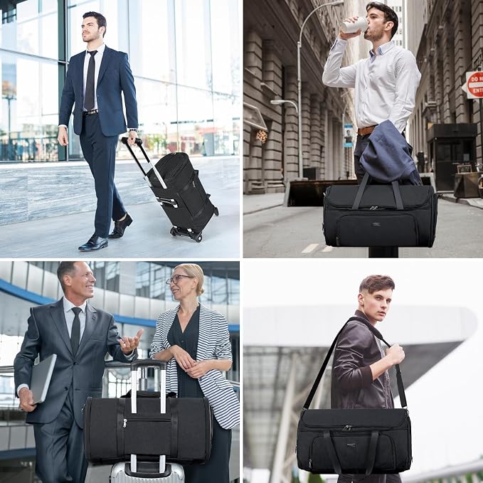 Garment Bags with Wheels, Garment Convertible Weekender Bags, Large Carry On - Image 7