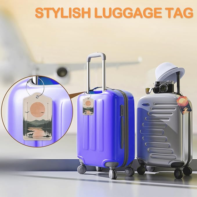 Vintage Mountain Flow 3 Pack Luggage Tags - Image 5