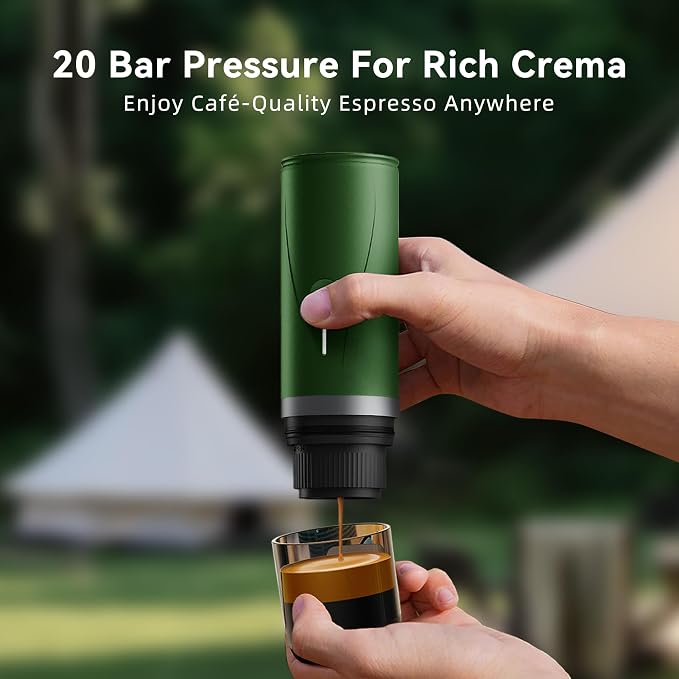 Portable Espresso Maker, Self-Heating Electric Mini Coffee Machine, 20 Bar - Image 2