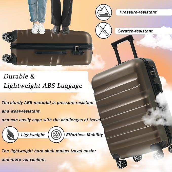 Merax 24 Inch Luggage Set Hardshell ABS Suitcase - Image 2