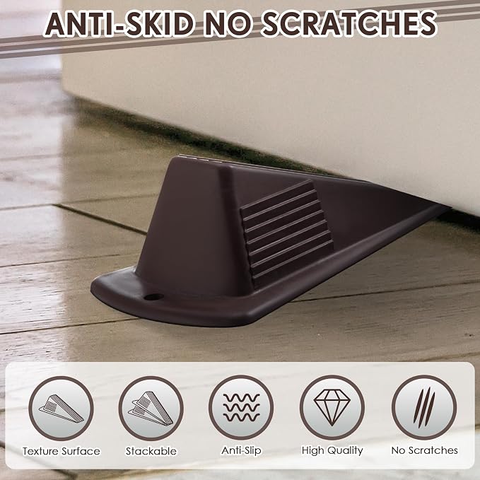 Frienda 12 Pcs Jumbo Door Stoppers Heavy Duty Door Stopper Tall up to 2inch - Image 4