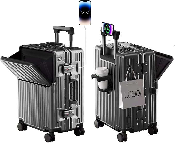 Hard Shell Luggage 24 Inch Travel Luggage, Carry-On Luggage Spinner TSA by cycyCarry