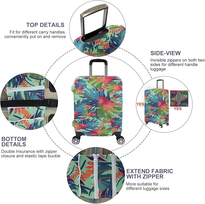 Travel Luggage Cover, Suitcase Protector Bag Fits 22-24 Inch Luggage - Image 2