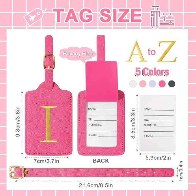 Personalized Initial Luggage Tags - Image 2