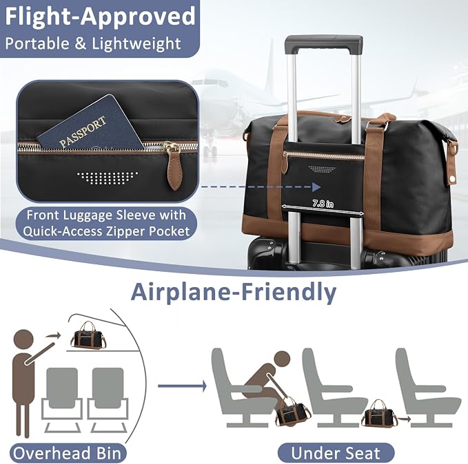 Travel Duffle Bag for Women, Weekender Bags, Hospital Bag for Labor Delivery - Image 3