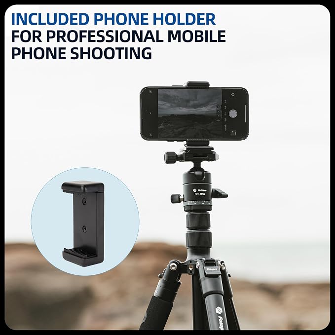 Fotopro 73" Camera Tripod, Aluminum Compact Travel Tripod and Monopod - Image 6
