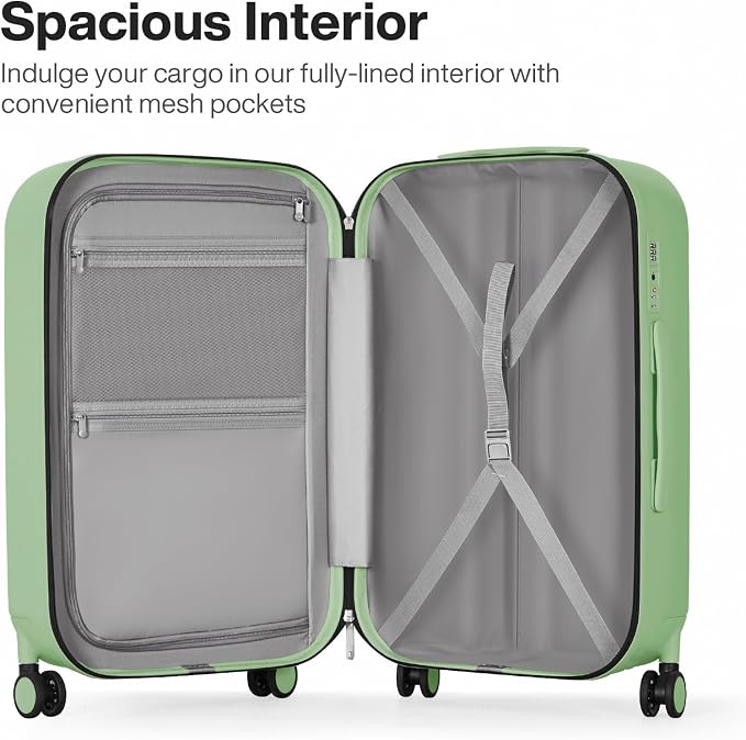mixi 26 Inch Large Checked Luggage PC Hardshell Suitcases - Image 3