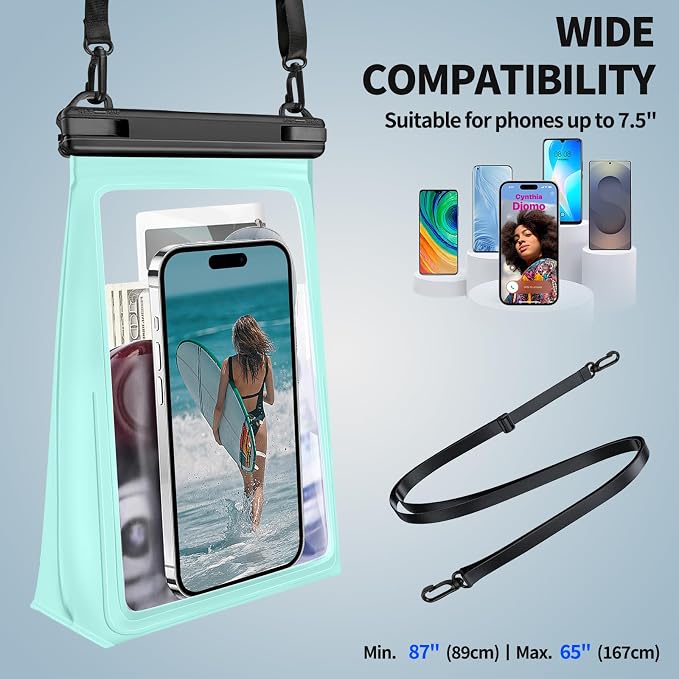 Large Waterproof Phone Pouch, Cell Phone Dry Bag - Image 5