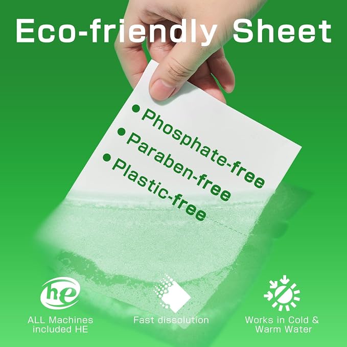 Soulink Laundry Detergent Sheets Unscented 240 Loads，Eco Friendly Detergent - Image 2
