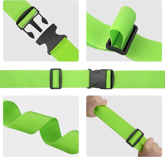 BILIONE 4 Pack Luggage Straps 79" Long Belts Keep Suitcase Secure While - Image 7
