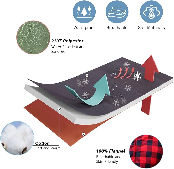 0 Degree Sleeping Bag Cotton Flannel Winter Cold Weather - Image 3