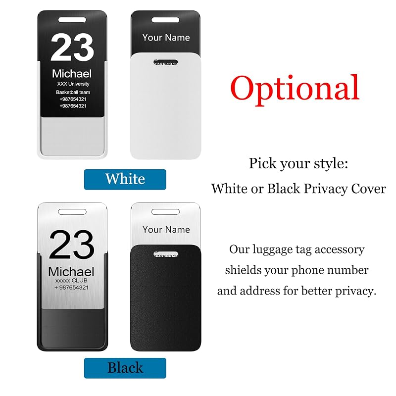 Stainless Steel Personalized Luggage Tags - Image 3