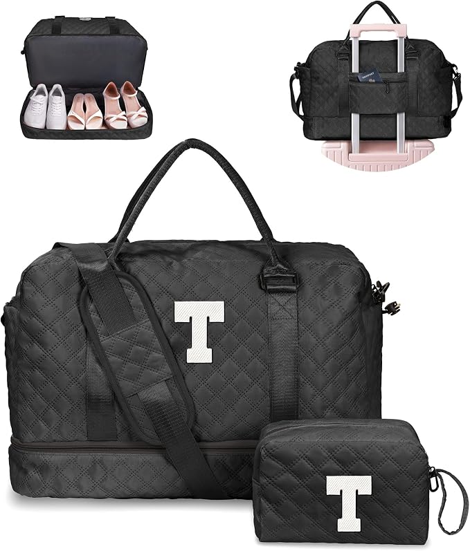 Granddaughter Gifts-Initial Duffle Bag by Vogewood