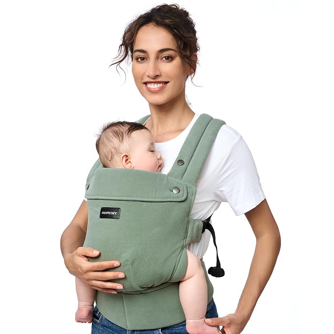 Momcozy Baby Carrier with Natural Cotton Linen, Built to Last, Ergonomic Design by Momcozy