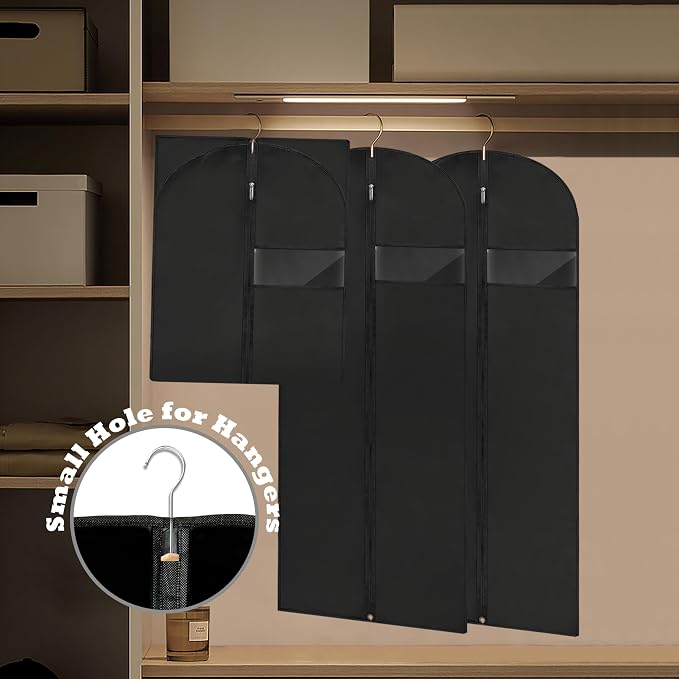 Dress Bags for Gowns Long, Suit Bag Cover for Storage and Travel, 2 Pack - Image 5