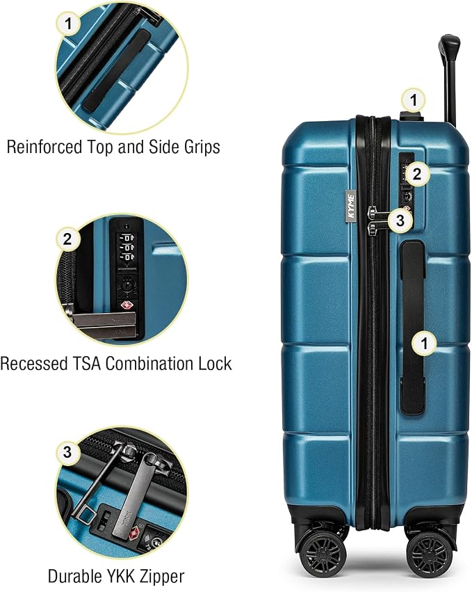 KYME Luggage Sets 2 Piece Hardshell 22"/26" Suitcase - Image 5