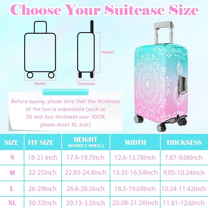 Luggage Cover for Suitcase Elastic Suitcase Cover Protector, Carry On Luggage - Image 3