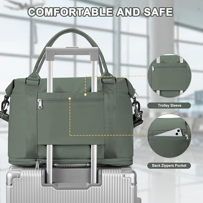 Travel Duffel Bag, Sports Tote Gym Bag, Shoulder Weekender Overnight Bag - Image 2