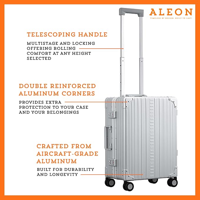 All Aluminum Lightweight Carry-On Luggage - Image 2