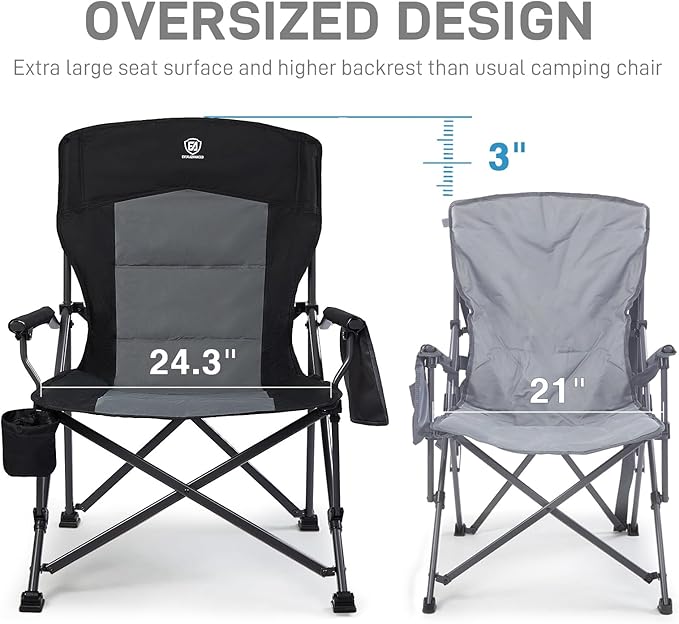 EVER ADVANCED Oversized Folding Camping Chair - Image 3