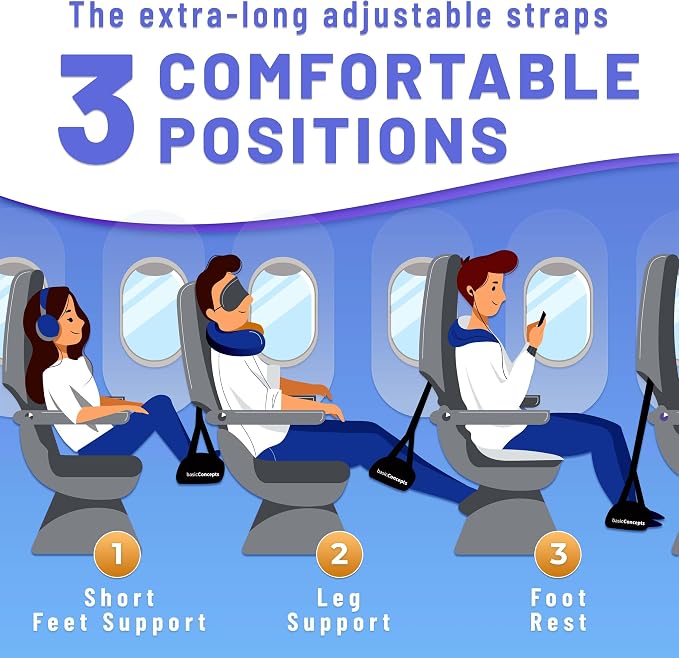 Airplane Foot Hammock, Perfect Airplane Footrest to Relax Your Feet | Foot - Image 2