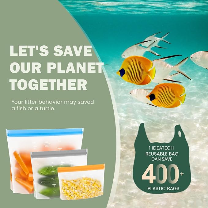 Dishwasher Safe Reusable Storage Bags Stand Up - Image 8