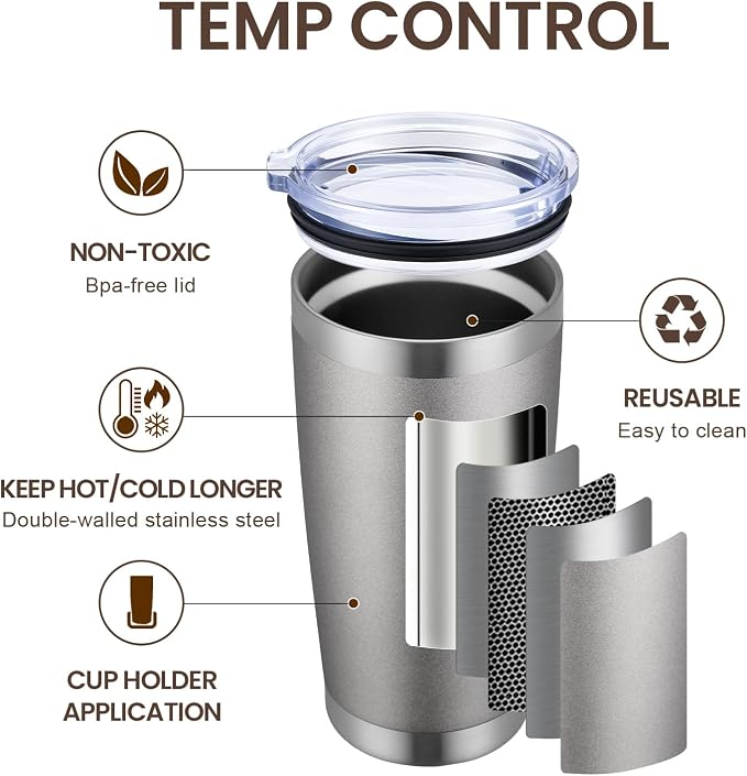 MEWAY 20oz Tumbler 12 Pack Double Wall Vacuum Insulated Travel Mug Bulk - Image 2