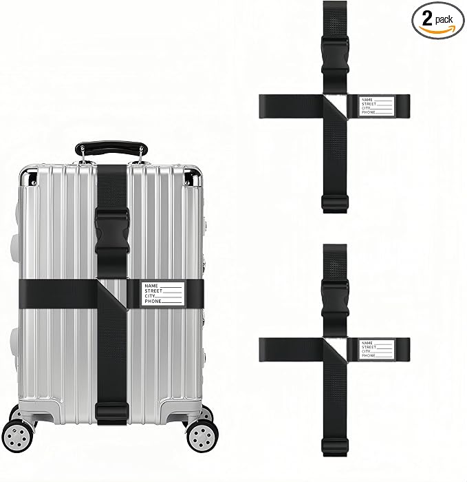 2-Pack Adjustable Luggage Straps by Unknown
