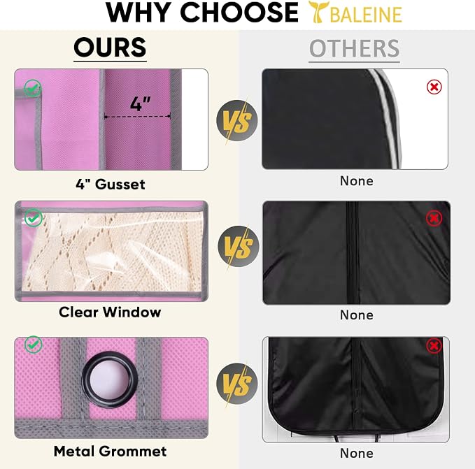 BALEINE 5PK Heavy Duty Garment Bag - Image 7