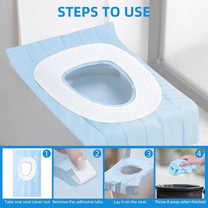 85 Pack Toilet Seat Covers Disposable 16x24 Inch XL Portable Toilet Liners - Image 6