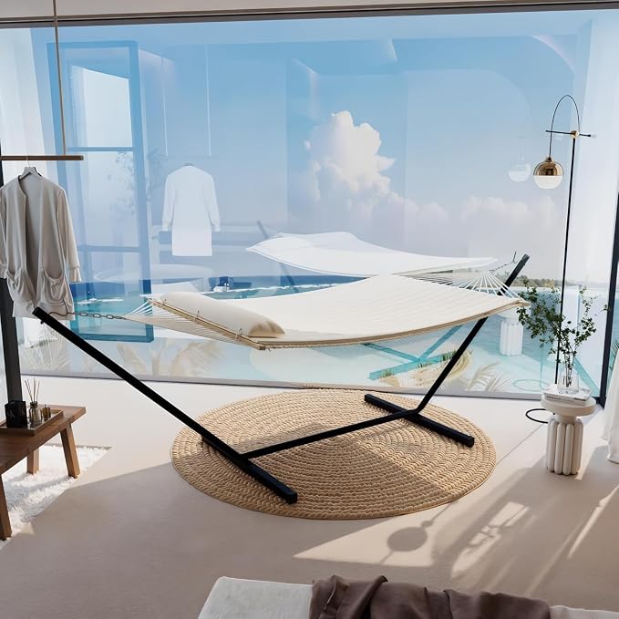 Hammock with Stand for Outside, 2 Person Portable Hammock with Breathable - Image 7