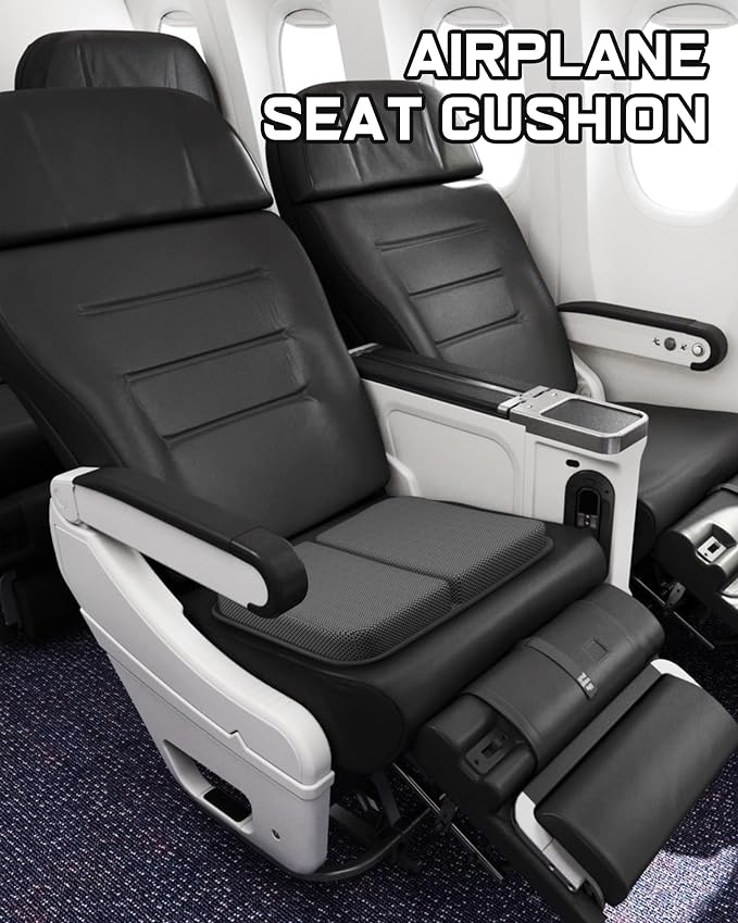 Gel Travel Seat Cushion, Portable Airplane Seat Cushion, 14.5" x 10.5" Thick & - Image 5