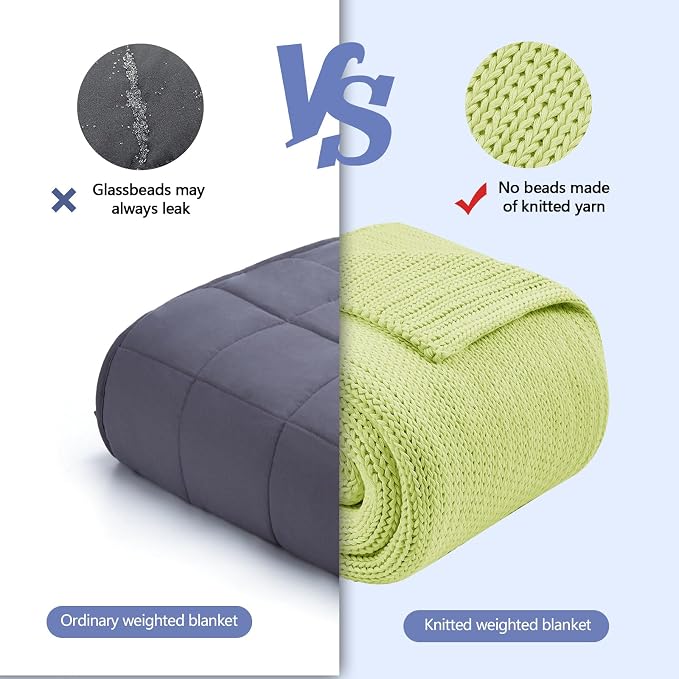 L'AGRATY Knitted Weighted Blanket - Image 3