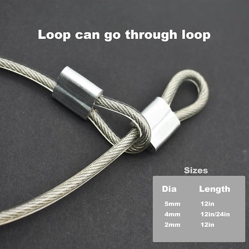 10 Pcs 5mm Wire 12 inch Vinyl Coated Stainless Steel Cable - Image 2