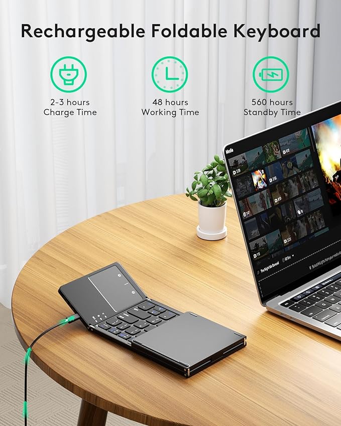 Samsers Multi-Device Foldable Bluetooth Keyboard - Image 4