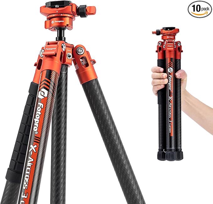 Fotopro Carbon Fiber Tripod 1.7lbs Ultralight 62 Inch Portable Compact Travel by Fotopro