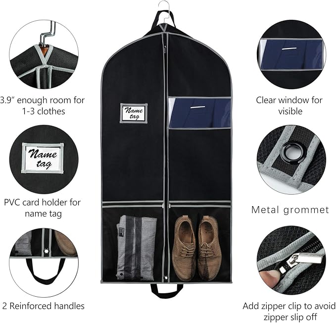 Zilink 43" Garment Bag Suit Bags - Image 4
