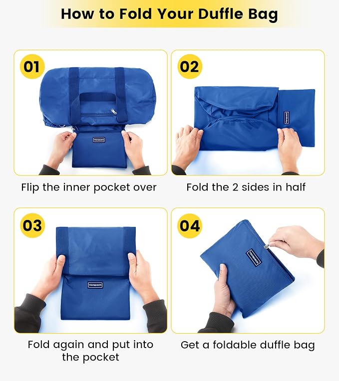 Vorspack Duffel Bag 20-24-28 Inches Foldable Gym Bag - Image 7