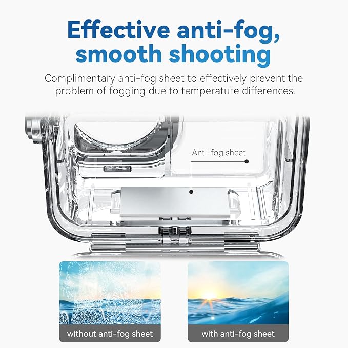 TELESIN Waterproof Case for DJI Action 5 Pro Action 4/3 Camera, - Image 2